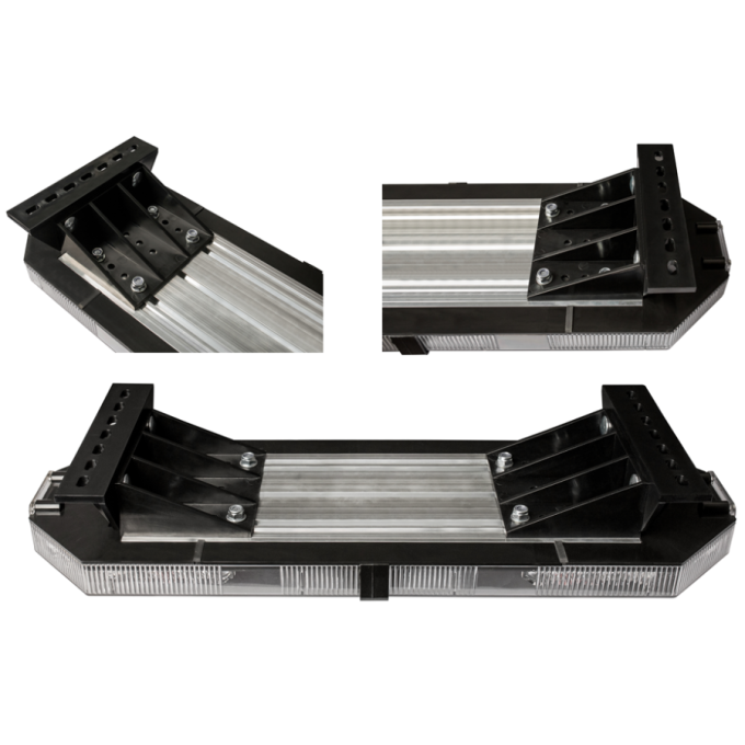 Sistem (set 2 buc.) de prindere fixa pentru rampe luminoase si minirampe luminoase - permite reglaj inaltime, inclinare si distanta montaj